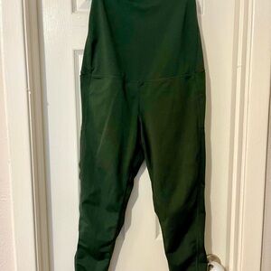 Senita Athletics Dark Green Maternity Leggings with Pockets